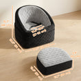 Charger l'image dans la visionneuse de la galerie, Dog Car Seat, Dog Booster Car Seat for Small Breeds Under 10kg, Portable Pet Travel Bed Detachable Washable with Adjustable Leash, Storage Pockets, Grey
