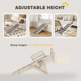 Load image into Gallery viewer, Dog Ramp for Couch, Folding Pet Ramp for Bed, 4 Adjustable Height from 15" to 19", Wooden Pet Step with Non-Slip Traction Mat and Safety Side Rails for Small to Large Dogs

