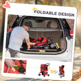 Load image into Gallery viewer, Pet Stroller for Small Miniature Dogs Cats Foldable Travel Carriage with Wheels Zipper Entry Cup Holder Storage Basket Red
