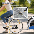 Load image into Gallery viewer, Dog Bike Trailer, 2-in-1 Pet Stroller Cart Bicycle Carrier, Folding Cart Frame with Suspension, Universal Bicycle Coupler, Reflectors, Flag, for Medium Dogs Up to 44 LBS, Light Gray
