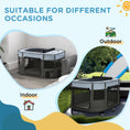 Load image into Gallery viewer, Dog Pen, Pet Playpen, Portable Foldable Dog Cat Playpen Soft Pet Cage with Storage Bag for Puppies, Rabbits, Kittens, Guinea Pigs, 114 x 89 x 59cm - Grey
