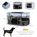 Load image into Gallery viewer, Dog Pen, Pet Playpen, Portable Foldable Dog Cat Playpen Soft Pet Cage with Storage Bag for Puppies, Rabbits, Kittens, Guinea Pigs, 114 x 89 x 59cm - Grey
