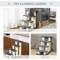 Load image into Gallery viewer, Dog Steps for Bed 4 Step Pet Stairs for Dog Cat ladder Scratch Post Grey

