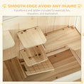 Load image into Gallery viewer, Wooden Hamster Cage with Storage Shelf, Small Animal Exercise Play House with Openable Top, for Hamsters, Gerbils, 60 x 40 x 80 cm - Natural
