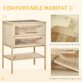 Load image into Gallery viewer, Wooden Hamster Cage with Storage Shelf, Small Animal Exercise Play House with Openable Top, for Hamsters, Gerbils, 60 x 40 x 80 cm - Natural
