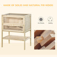 Load image into Gallery viewer, Wooden Hamster Cage with Storage Shelf, Small Animal Exercise Play House with Openable Top, for Hamsters, Gerbils, 60 x 40 x 80 cm - Natural

