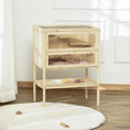 Load image into Gallery viewer, Wooden Hamster Cage with Storage Shelf, Small Animal Exercise Play House with Openable Top, for Hamsters, Gerbils, 60 x 40 x 80 cm - Natural
