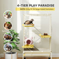 Load image into Gallery viewer, Rolling Rabbit Cage, 4 Level Rolling Rat Cage with 3 Ramps, Water Bottle, Food Dish, 15cm Deep Tray for Easy Cleaning, Small Pet Cage for Ferrets, Chinchillas, Squirrel, Syrian, Beige
