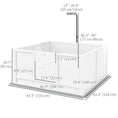Load image into Gallery viewer, Whelping Box for Dogs, Puppy Playpen with Retractable Light Stand, Waterproof Pad, Rail, Adjustable Height Door for Small, Medium & Large Breed Dogs, 41" x 39"
