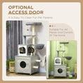 Load image into Gallery viewer, Cat Tower with Litter Box Enclosure, Cat Tree for Indoor Cats with Cat House, Scratching Post, Hammock, Grey
