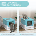 Load image into Gallery viewer, Cat Litter Tray with Hood Enclosed Cat Litter Box Pet Toilet w/ Lid, Scoop, Front Entry, 47.5 x 35.5 x 36.7cm - Light Blue
