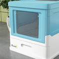 Load image into Gallery viewer, Cat Litter Tray with Hood Enclosed Cat Litter Box Pet Toilet w/ Lid, Scoop, Front Entry, 47.5 x 35.5 x 36.7cm - Light Blue
