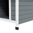 Load image into Gallery viewer, Dog Kennel Outdoor Wooden Dog House with Removable Floor, Elevated Pet Shelter, Anti-Corrosion Wood, for Medium Dogs, 82H x 75W x 88Dcm - Grey
