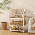 Load image into Gallery viewer, Wooden Hamster Cage, 3 Tier Small Animal Cage with Detachable Lower Floor, Storage Shelf, Hut, Seesaw, Exercise Wheel, Ramps, Hamster Habitat for Dwarf, Gerbil, 31.5" x 21" x 46"
