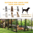 Load image into Gallery viewer, Outdoor Dog Kennel with 2 Rooms, Dog Run Outdoor Pet Playpen House with Rotating & Adjustable Height Bowls, Waterproof UV-Resistant Covers, Secure Locks, 16.2' x 4.7' x 5.1'
