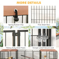 Load image into Gallery viewer, Outdoor Dog Kennel with 2 Rooms, Dog Run Outdoor Pet Playpen House with Rotating & Adjustable Height Bowls, Waterproof UV-Resistant Covers, Secure Locks, 16.2' x 4.7' x 5.1'

