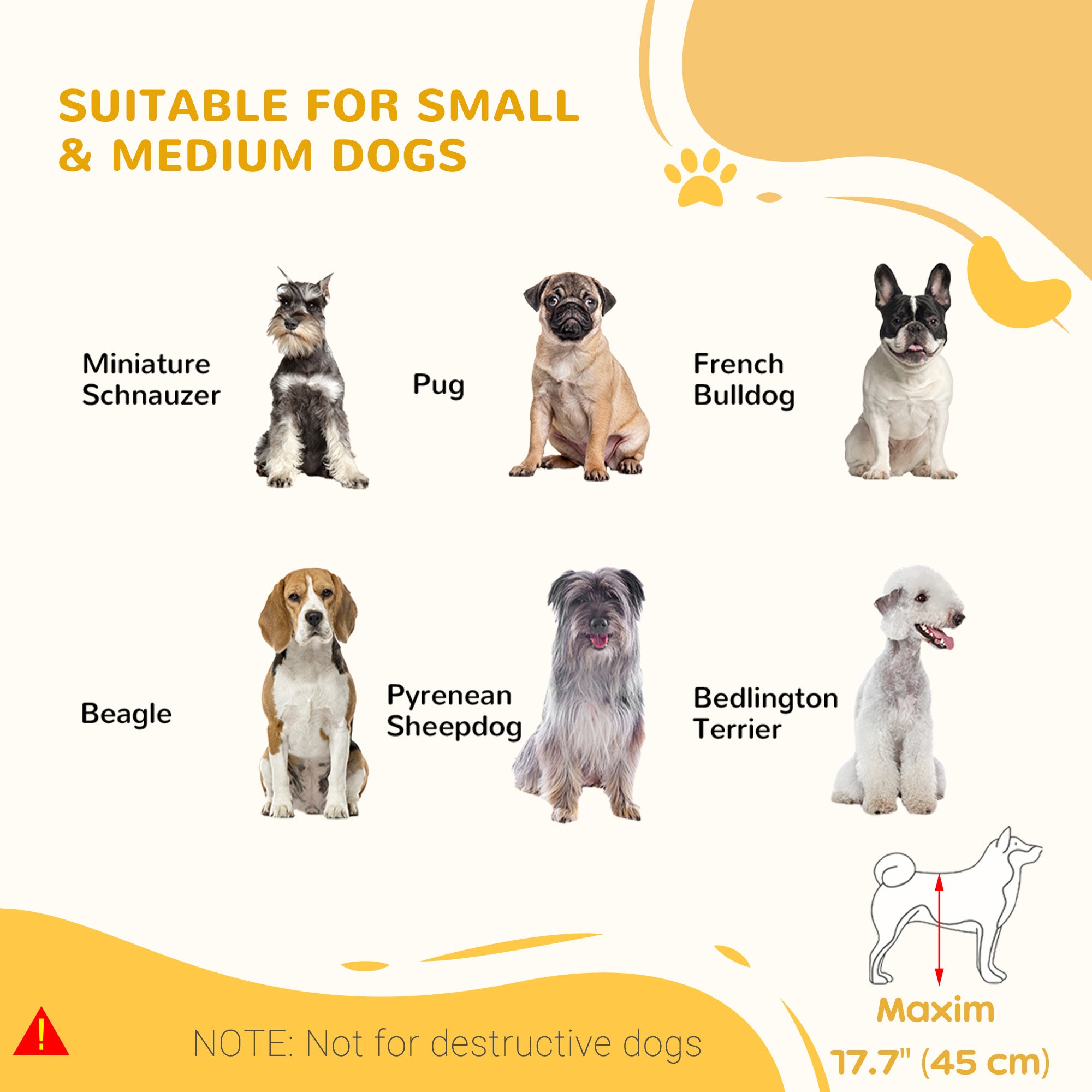 Free Standing Pet Gate, Wooden Foldable Dog Gate with 41"-72" Adjustable Length, Support Feet, Pet Barrier for Small Medium Dogs, for Stairway, Doorway, Hallway, Natural