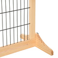 Load image into Gallery viewer, Free Standing Pet Gate, Wooden Foldable Dog Gate with 41"-72" Adjustable Length, Support Feet, Pet Barrier for Small Medium Dogs, for Stairway, Doorway, Hallway, Natural
