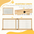 Load image into Gallery viewer, Free Standing Pet Gate, Wooden Foldable Dog Gate with 41"-72" Adjustable Length, Support Feet, Pet Barrier for Small Medium Dogs, for Stairway, Doorway, Hallway, Natural
