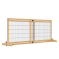 Load image into Gallery viewer, Free Standing Pet Gate, Wooden Foldable Dog Gate with 41"-72" Adjustable Length, Support Feet, Pet Barrier for Small Medium Dogs, for Stairway, Doorway, Hallway, Natural
