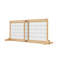 Load image into Gallery viewer, Free Standing Pet Gate, Wooden Foldable Dog Gate with 41"-72" Adjustable Length, Support Feet, Pet Barrier for Small Medium Dogs, for Stairway, Doorway, Hallway, Natural
