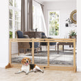Load image into Gallery viewer, Free Standing Pet Gate, Wooden Foldable Dog Gate with 41"-72" Adjustable Length, Support Feet, Pet Barrier for Small Medium Dogs, for Stairway, Doorway, Hallway, Natural
