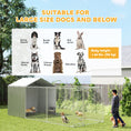 Load image into Gallery viewer, Outdoor Dog Kennel with Waterproof & UV-Resistant Cover, Dog Run with Secure Lock for Small Medium Large Dogs, 19.7' x 7.5' x 7.5'
