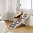 Load image into Gallery viewer, Dog Ramp for Couch, Folding Pet Ramp for Bed, 4 Adjustable Height from 15" to 19", Wooden Pet Step with Non-Slip Traction Mat and Safety Side Rails for Small to Large Dogs
