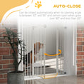 Load image into Gallery viewer, Pressure Fit Dog Stair Gate No Drilling Safety Gate Auto Close for Doorways, Hallways, 74-100cm Adjustable, 94cm Tall, White
