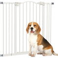 Load image into Gallery viewer, Pressure Fit Dog Stair Gate No Drilling Safety Gate Auto Close for Doorways, Hallways, 74-100cm Adjustable, 94cm Tall, White
