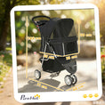 Load image into Gallery viewer, Dog Stroller, 3 Wheels Foldable Cat Dog Pram with Cup Holder, Storage Basket, Pet Stroller for Small Miniature Dogs, Black
