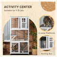 Load image into Gallery viewer, PawHut 74" Wooden Catio Outdoor Cat House Weatherproof & Wheeled, Outside Cat Enclosure with High Weight Capacity, Kitten Cage Condo, Dark Gray

