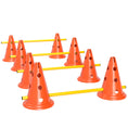 Load image into Gallery viewer, Dog Agility Equipment Set, Portable Pet Jump Training Kit for Eight Cones, Eight Poles with Carry Bag, Four-Piece Adjustable Height Jumping Obstacles, Orange
