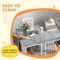 Load image into Gallery viewer, Dog Crate Furniture, Indoor Dog Kennel Side End Table with Cushion, Double Doors, for Medium and Large Breeds, 90 x 58 x 65 cm, Grey

