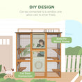 Load image into Gallery viewer, Large Outdoor Catio Enclosure, Weatherproof Cat House with Asphalt Roof,  Wooden Cat Patio Cage with 6 Balanced Platforms, 71" x 39" x 71", Orange
