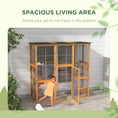 Load image into Gallery viewer, Large Outdoor Catio Enclosure, Weatherproof Cat House with Asphalt Roof,  Wooden Cat Patio Cage with 6 Balanced Platforms, 71" x 39" x 71", Orange

