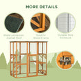 Load image into Gallery viewer, Large Outdoor Catio Enclosure, Weatherproof Cat House with Asphalt Roof,  Wooden Cat Patio Cage with 6 Balanced Platforms, 71" x 39" x 71", Orange
