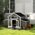 Load image into Gallery viewer, Chicken Coop, Wooden Outdoor Hen House Poultry Cage with Nesting Box, Openable Waterproof Top, Pull-Out Tray, 150 x 100 x 97cm, Grey
