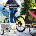 Load image into Gallery viewer, Folding Dog Bike Trailer Pet Cart Carrier for Bicycle Travel with Hitch Coupler in Steel Frame - Red & Black
