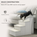 Load image into Gallery viewer, Pet Stairs Dog Steps for High Bed, 4 Levels Dog Stairs for Car, Wooden Cat Ladder with Non-Slip Carpet, 15.7" L x 23.2" W x 21.3" H, White
