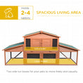 Load image into Gallery viewer, 88.5" x 27.5" x 39.25" Deluxe Wooden Rabbit Hutch Backyard Bunny Cage Small Animal Living House with Outdoor Run, Orange
