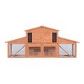 Load image into Gallery viewer, 88.5" x 27.5" x 39.25" Deluxe Wooden Rabbit Hutch Backyard Bunny Cage Small Animal Living House with Outdoor Run, Orange
