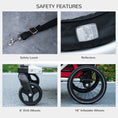Load image into Gallery viewer, Aosom 2 in 1 Bike Trailer, Foldable Dog Bike Stroller with Aluminum Frame, Quick Release Wheels, Safety Leash, Anti-Slip Mat, Hitch Coupler, Reflectors, Flag for Medium Dogs, Red
