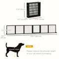Load image into Gallery viewer, Wooden Pet Gate, Dog Safety Barrier, Freestanding Foldable Fence, w/ 6 Panels, 2 Support Feet, for House Doorway Stairs, Small & Medium Dogs, Black
