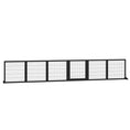 Load image into Gallery viewer, Wooden Pet Gate, Dog Safety Barrier, Freestanding Foldable Fence, w/ 6 Panels, 2 Support Feet, for House Doorway Stairs, Small & Medium Dogs, Black
