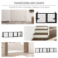 Load image into Gallery viewer, Wooden Pet Gate, Dog Safety Barrier, Freestanding Foldable Fence, w/ 6 Panels, 2 Support Feet, for House Doorway Stairs, Small & Medium Dogs, Black
