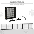 Load image into Gallery viewer, Wooden Pet Gate, Dog Safety Barrier, Freestanding Foldable Fence, w/ 6 Panels, 2 Support Feet, for House Doorway Stairs, Small & Medium Dogs, Black
