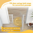 Load image into Gallery viewer, Dog Gate, Walk Through Pet Gate with Small Pet Door, Auto Close, for Doorways, House, Stair, 2 Extension Kits, Pressure Mount Kit, 30"-41" W x 30" H
