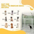Load image into Gallery viewer, Dog Gate, Walk Through Pet Gate with Small Pet Door, Auto Close, for Doorways, House, Stair, 2 Extension Kits, Pressure Mount Kit, 30"-41" W x 30" H

