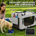 Charger l'image dans la visionneuse de la galerie, Pet Carrier Bag, Soft-Sided Dog Carrier for Extra Large Dogs, Portable Pet Travel Bag with Security Buckle Strap, Mesh Windows, Washable Cushion and Bowl, Light Grey
